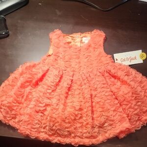 Cat & Jack Peach Ruffled Tiered Sundress